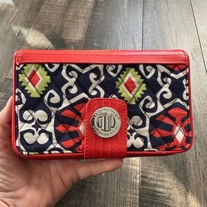 Vera Bradley Turnlock Zip Wallet - Sun Valley New
